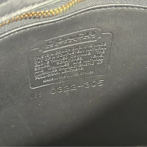 Coach Vintage Shelton Black Glove Tanned Leather Crossbody Bag Brass Hardware - Picture 11 of 11